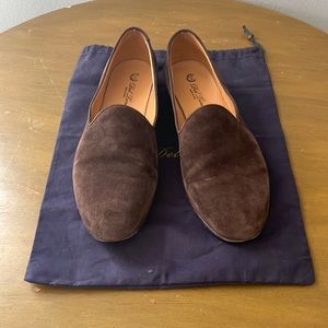 Del Toro brown velvet loafers